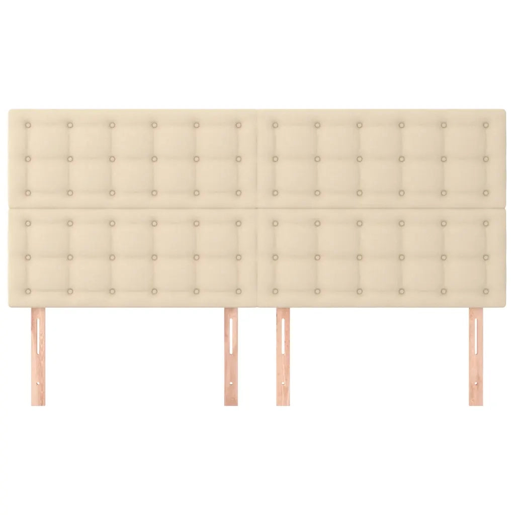 Testiera | Testata Crema 180x5x118/128 cm Tessuto