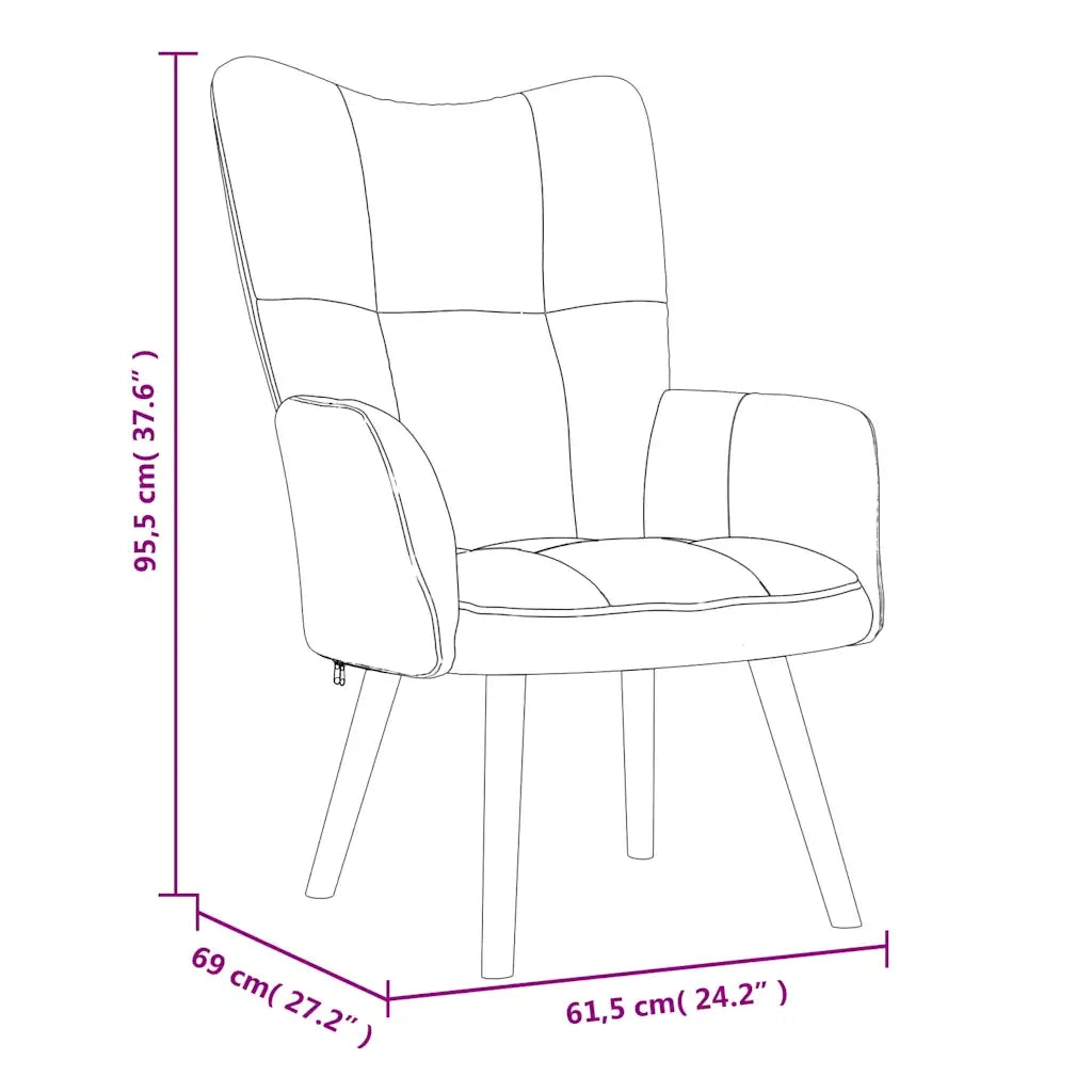 Sedia Relax Giallo Senape in Velluto 328058