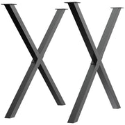 Gambe per Tavolo a X ¨C Xylo ¨C Acciaio Nero 80x72 cm Stile Industriale