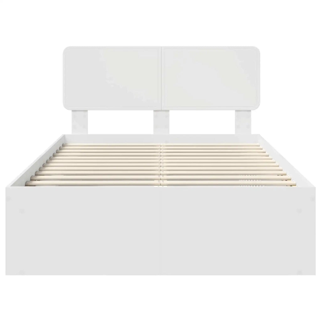 Struttura del letto-Giroletto-Rete del Letto Bianco 120 x 200 cm Pino massello 640402