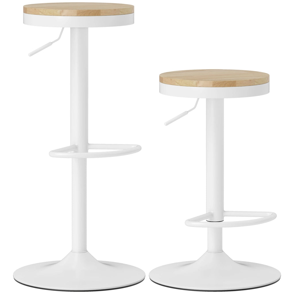 Sgabelli da Cucina ¨C zephmum ¨C Legno e Acero, Altezza Aggiustabile, 2 Pezzi