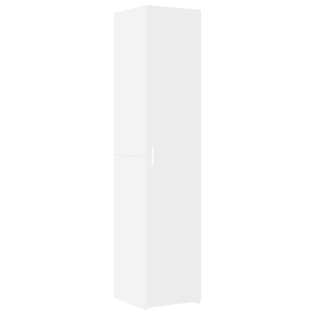 Credenza Bianca 40x42,5x185 cm in Legno Ingegnerizzato