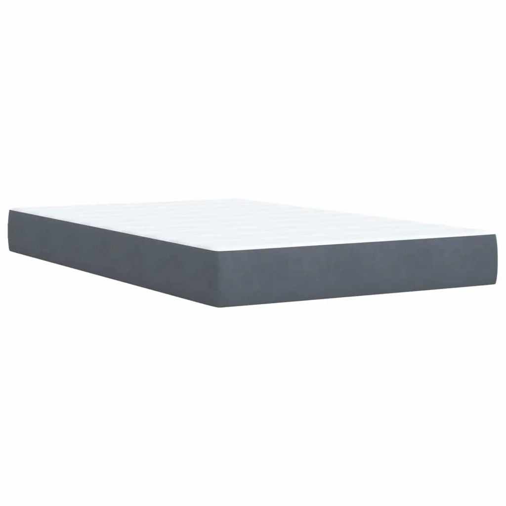 Letto box spring con materasso Grigio Scuro 120 x 190 cm 3455061