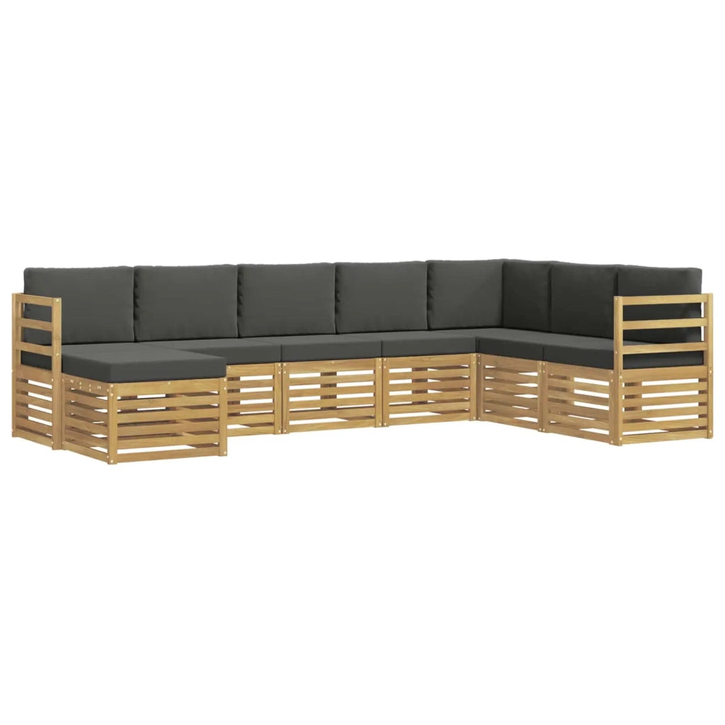 Set di divani da esterno 8 pcs Bianco e Antracite 3392297