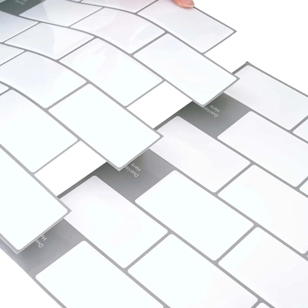 Piastrella subway 20 pcs Bianco e Grigio 30 x 30 cm 42046115