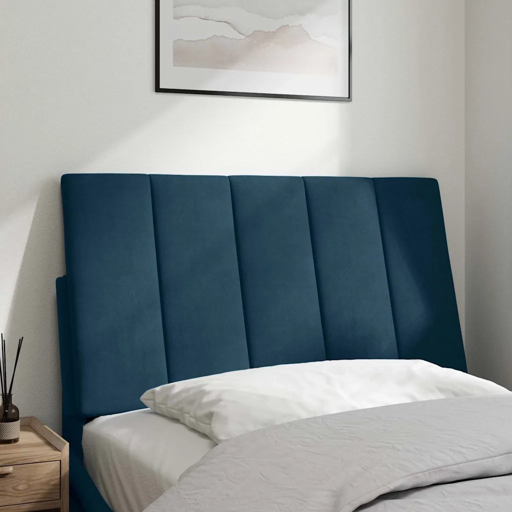 Cuscino Testiera Hanko Blu 80 cm in Velluto 374647