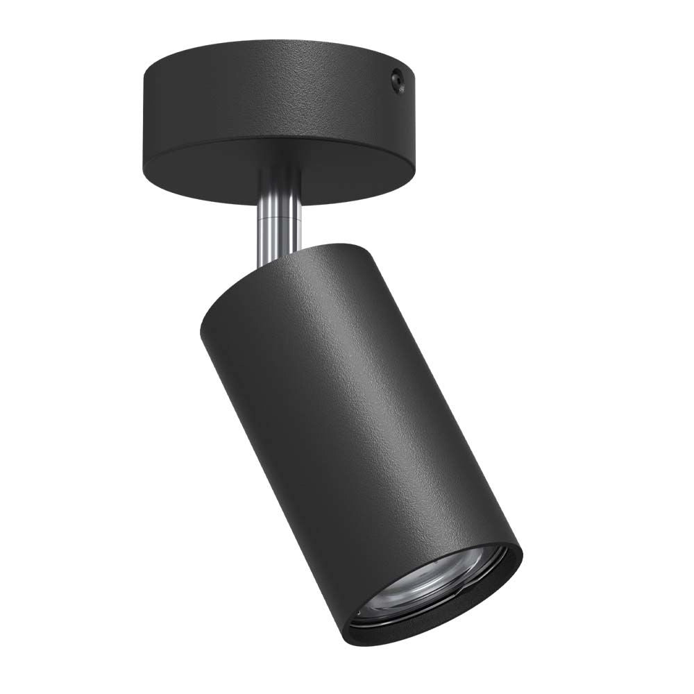 Faretto nero tondo Ø5,5 orientabile GU10 10W Brosline