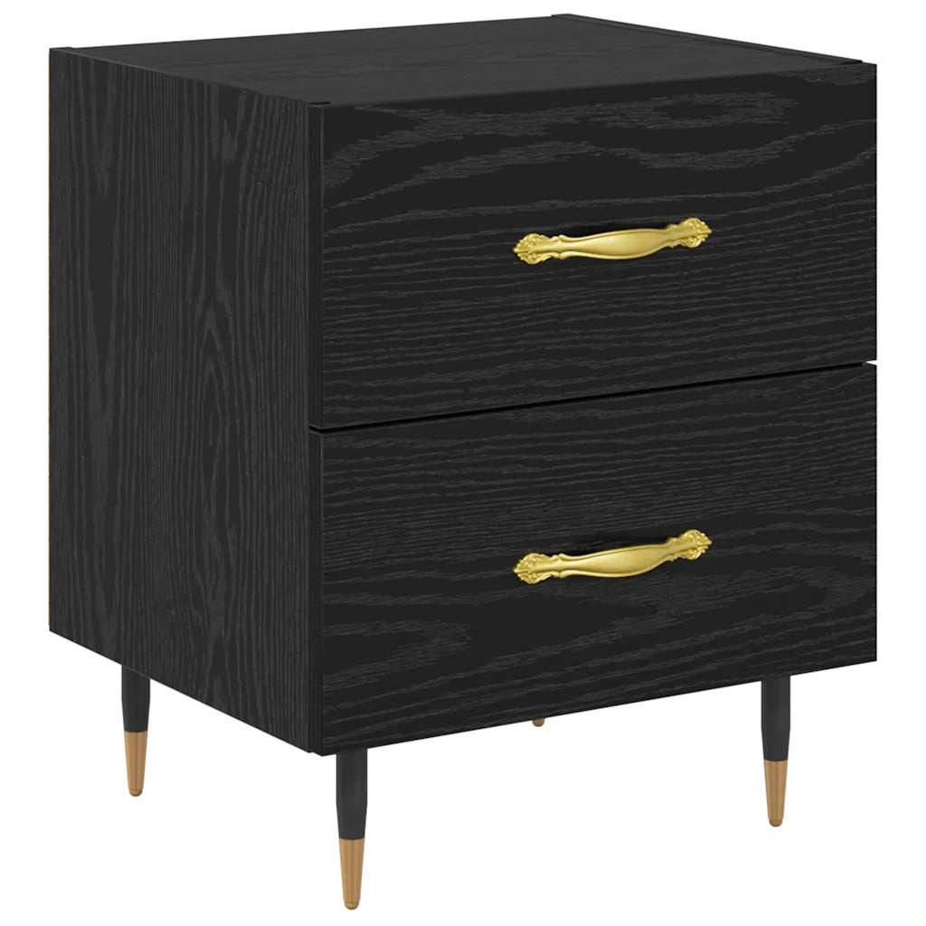 Armadio da Notte 2 pcs Rovere Nero 40 x 35 x 47,5 cm 881982