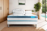 Pack letto completo - Materasso 140x200 cm + Rete imbottita a doghe (in kit) + 2 cuscini + Piumino - BodyFit