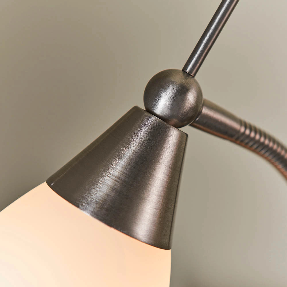 Lampada da scrivania industriale touch cromo satinato Endon