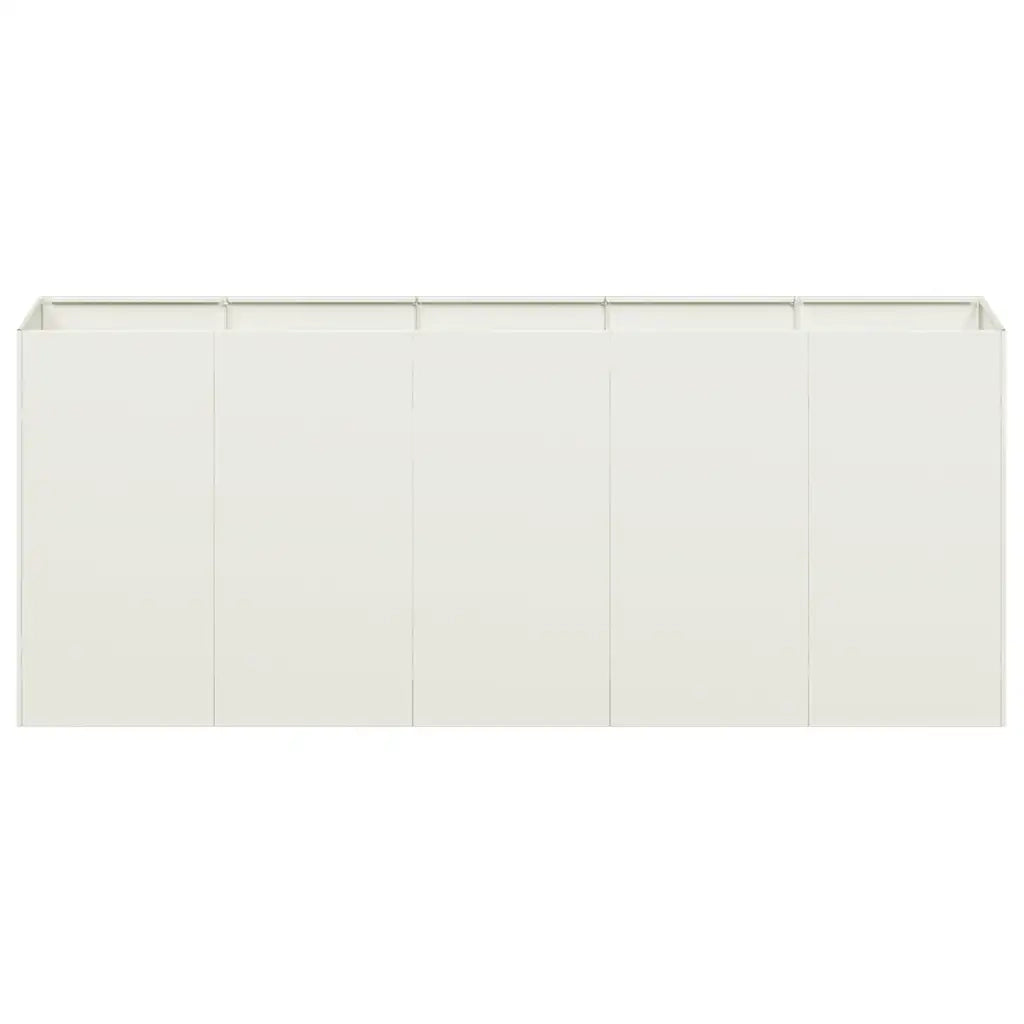 Fioriera Bianca 200x40x80 cm in Acciaio Laminato a Freddo 860725
