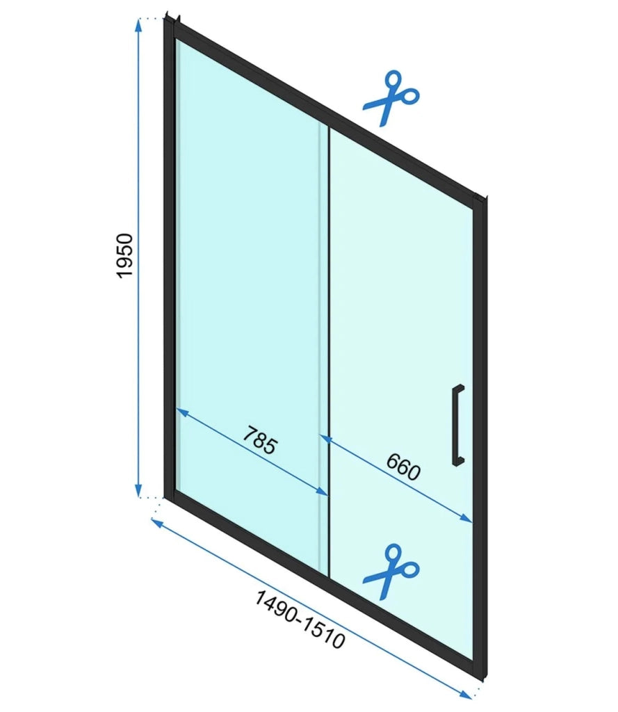 Cabina Doccia Rapid Slide Chrom 150x90