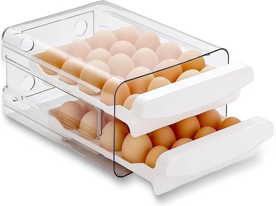 Sostegno per Uova per Frigorifero - Contenitore per Uova Fresche - Scatola per Conservazione delle Uova e delle Memorie