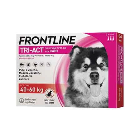 ANTIPARASSITARIO 'TRI-ACT' FRONTLINE cani 20/40 kg - 3 pipette - FRONTLINE