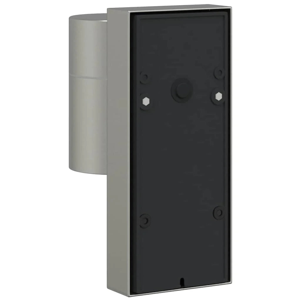 Set di 2 applique da giardino cilindriche dal design moderno 6,5 x 10,5 x 16 cm acciaio inossidabile argento 02_0056534