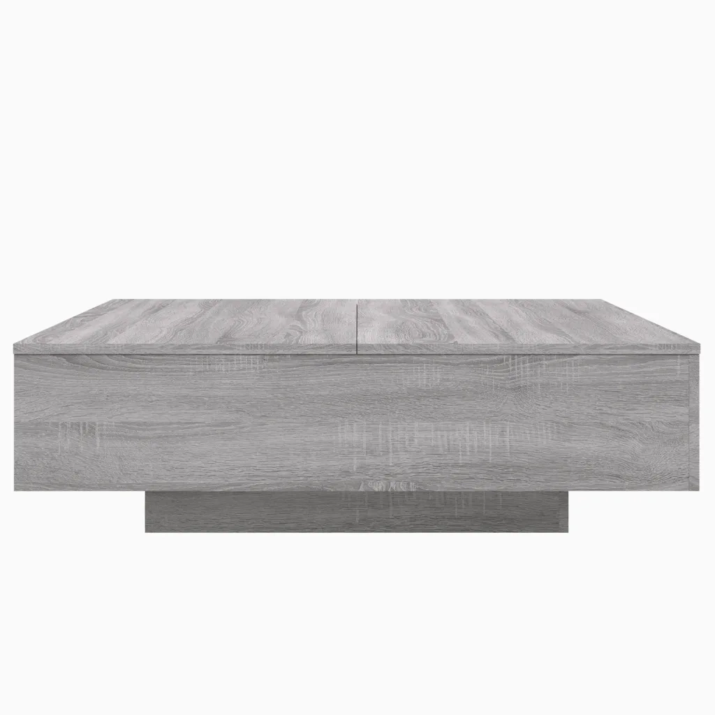 Tavolino da salotto | Tavolino da caff¨¨ | Tavolino da Soggiorno con Luci LED Grigio Sonoma 100x100x31 cm