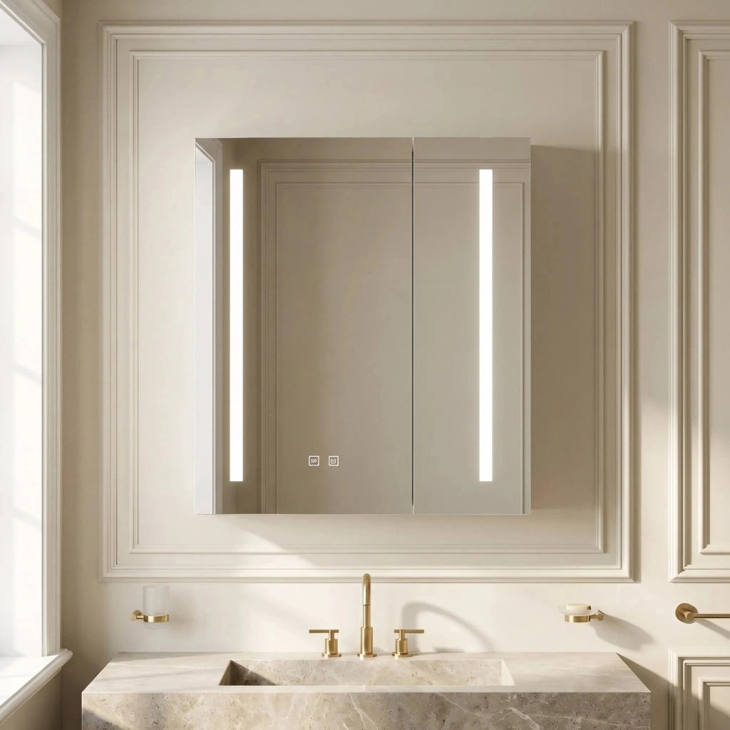 Armadietto Con Specchio Led M1015-60 60x65