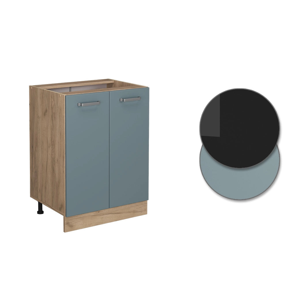 Vicco Mobiletto base cucina Grigio-blu 60 cm , PL Rovere
