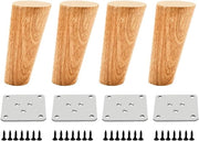 Piedini in legno per mobili - 4 pezzi - Antiscivolo - 10CM