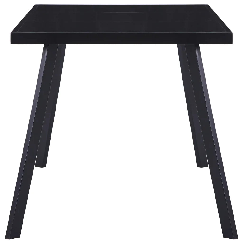 Tavolo da Pranzo Nero 180x90x75 cm in Vetro Temperato 281875