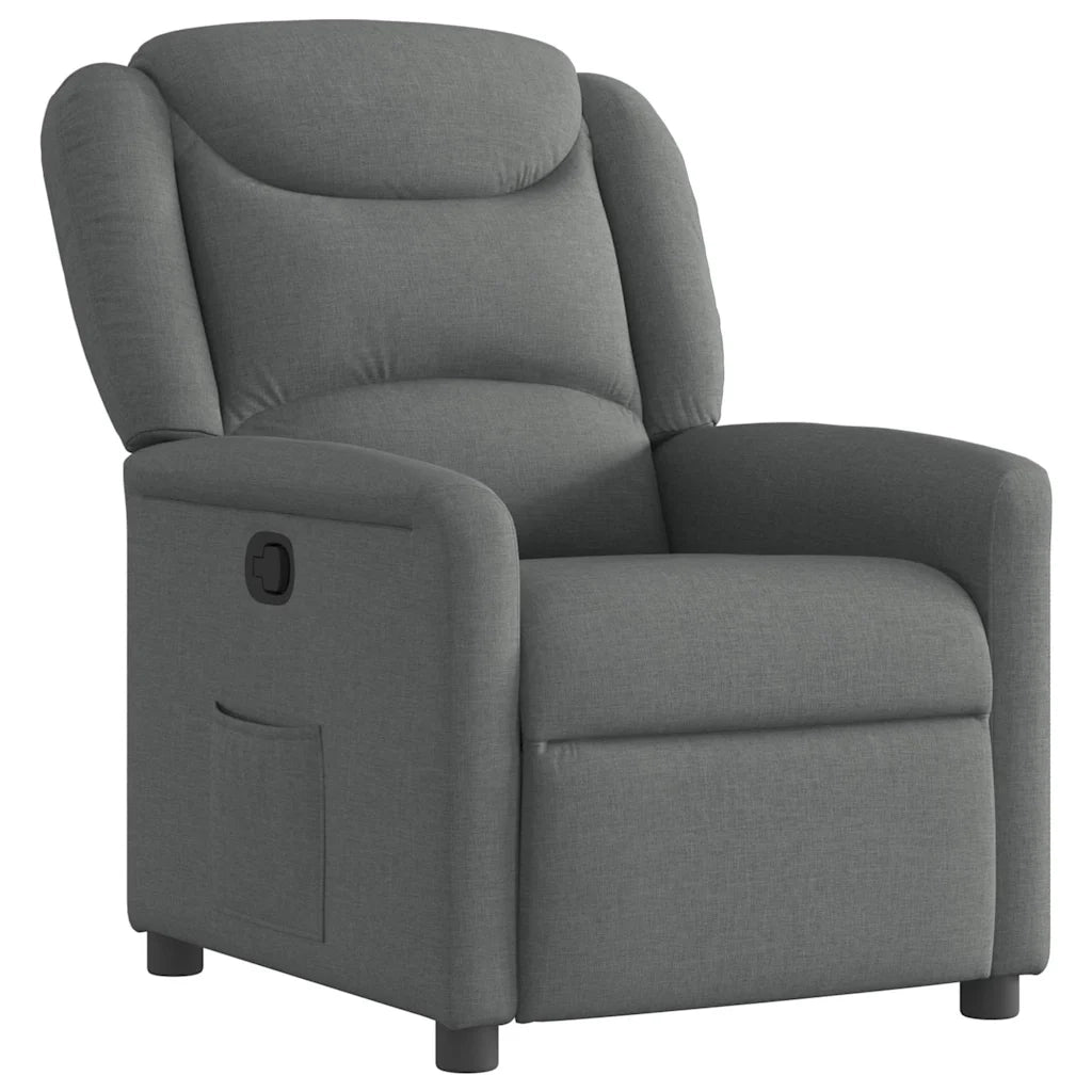 Poltrona Reclinabile in Tessuto Grigio Scuro 4015597