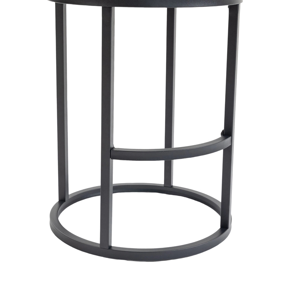 Sgabello da Bar con Schienale Ergonomico e Poggiapiedi, Struttura in Metallo, in Lino Rosso Vino