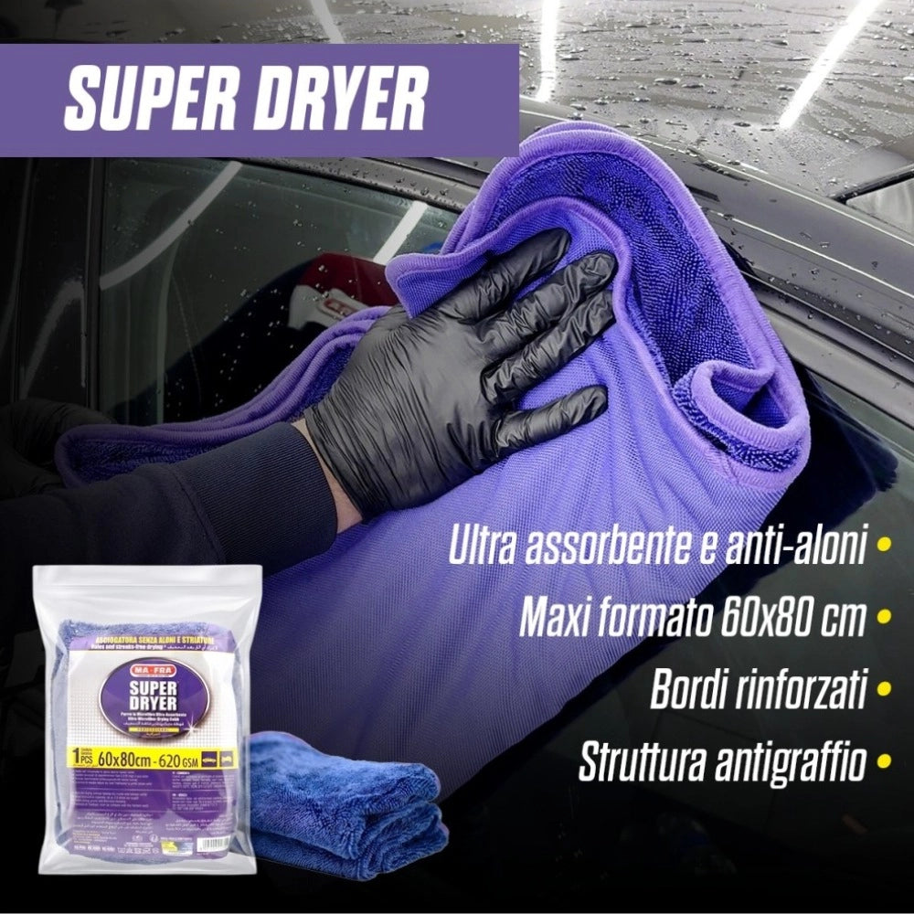 Mafra super dryer panno in microfibra ultra-assorbente asciugatura auto 60x80 cm