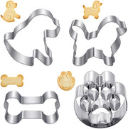 Taglierino per biscotti 4 pezzi - Forme da stampo per gatti/cani/pesci