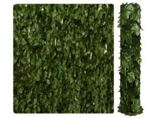 SIEPE ORNAMENTALE ARTIFICIALE CON FOGLIE EDERA- - mt.10x1,5h. - 6000 foglie - 1 rotolo T-REX