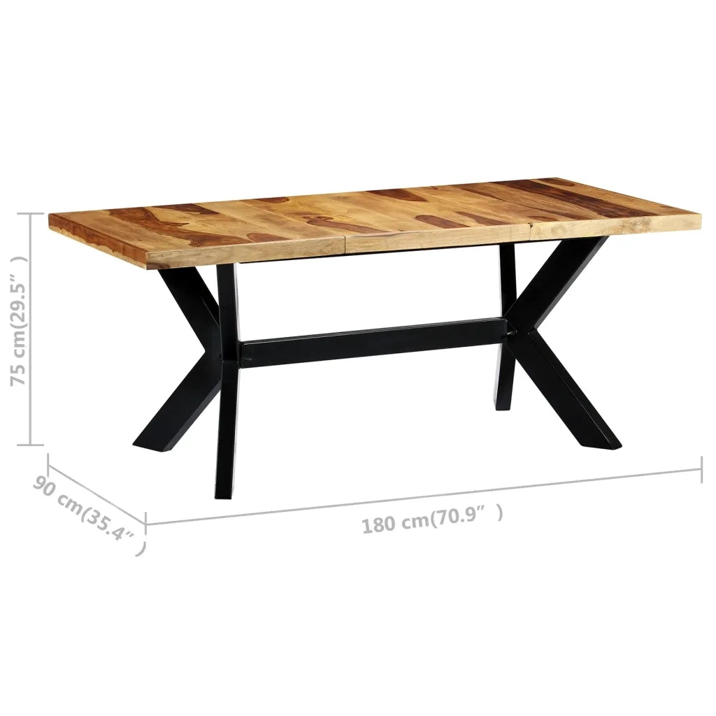 Tavolo da Pranzo 180x90x75cm in Legno Massello di Acacia 247432