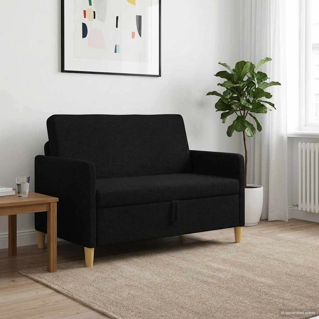 Divano con Storage Nero 122 x 78 x 87 cm Poliestere 42036893