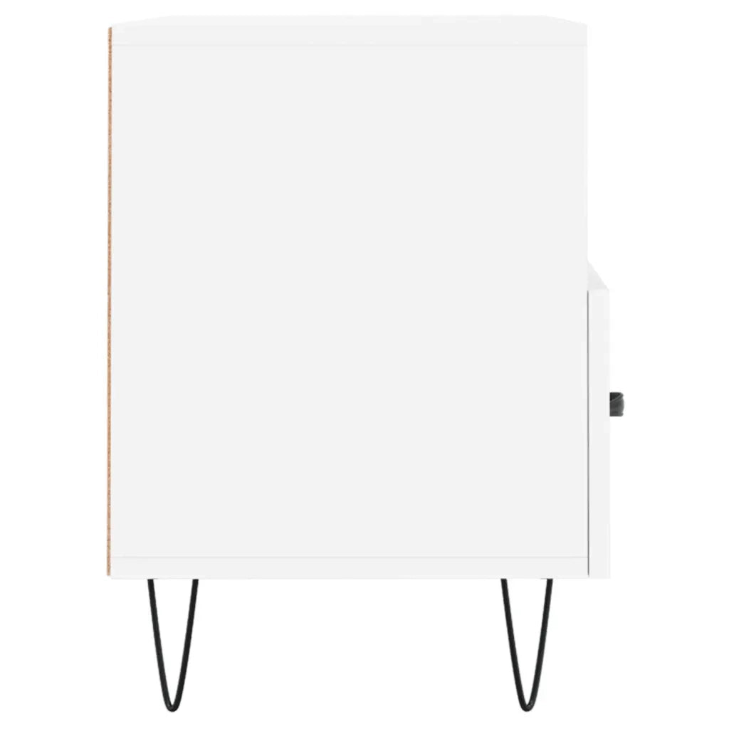 Mobile Porta TV Bianco 80x36x50 cm in Legno Multistrato 828964