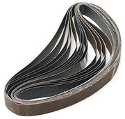 Set di cinture di abrasione 15 pezzi 25 x 762 mm - Ossidiana di alluminio - Grit 600/800/1000 - Elevate prestazioni - Per smerigliare/pulire - Corpo eletrostatico - Cinture di abrasione