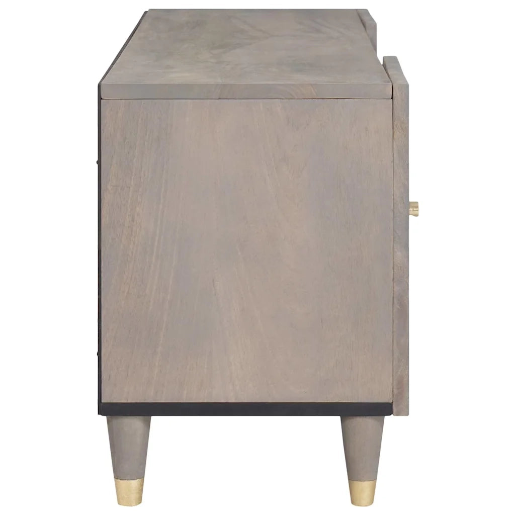 Mobile TV | Armadietto TV | Mobile Porta TV Grigio 105 x 33 x 46 cm Legno di mango massello