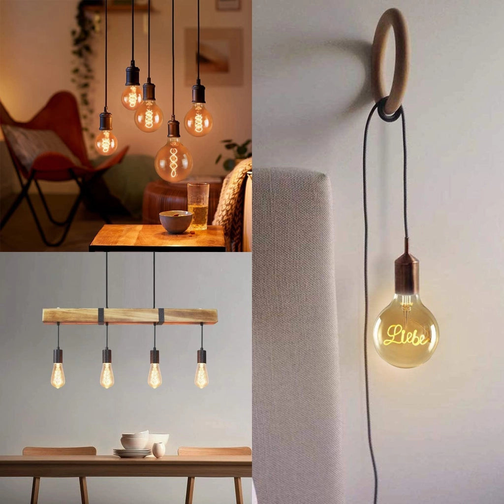 ZMH 3 lampadine Edison E27 LED 4W ST64 2200K