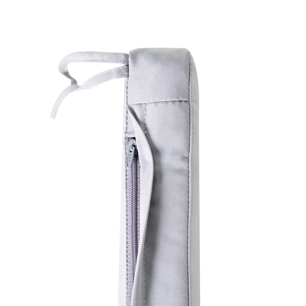 Set di 8 cuscini per sedie da giardino in tessuto poliestere resistente ai raggi UV grigio chiaro