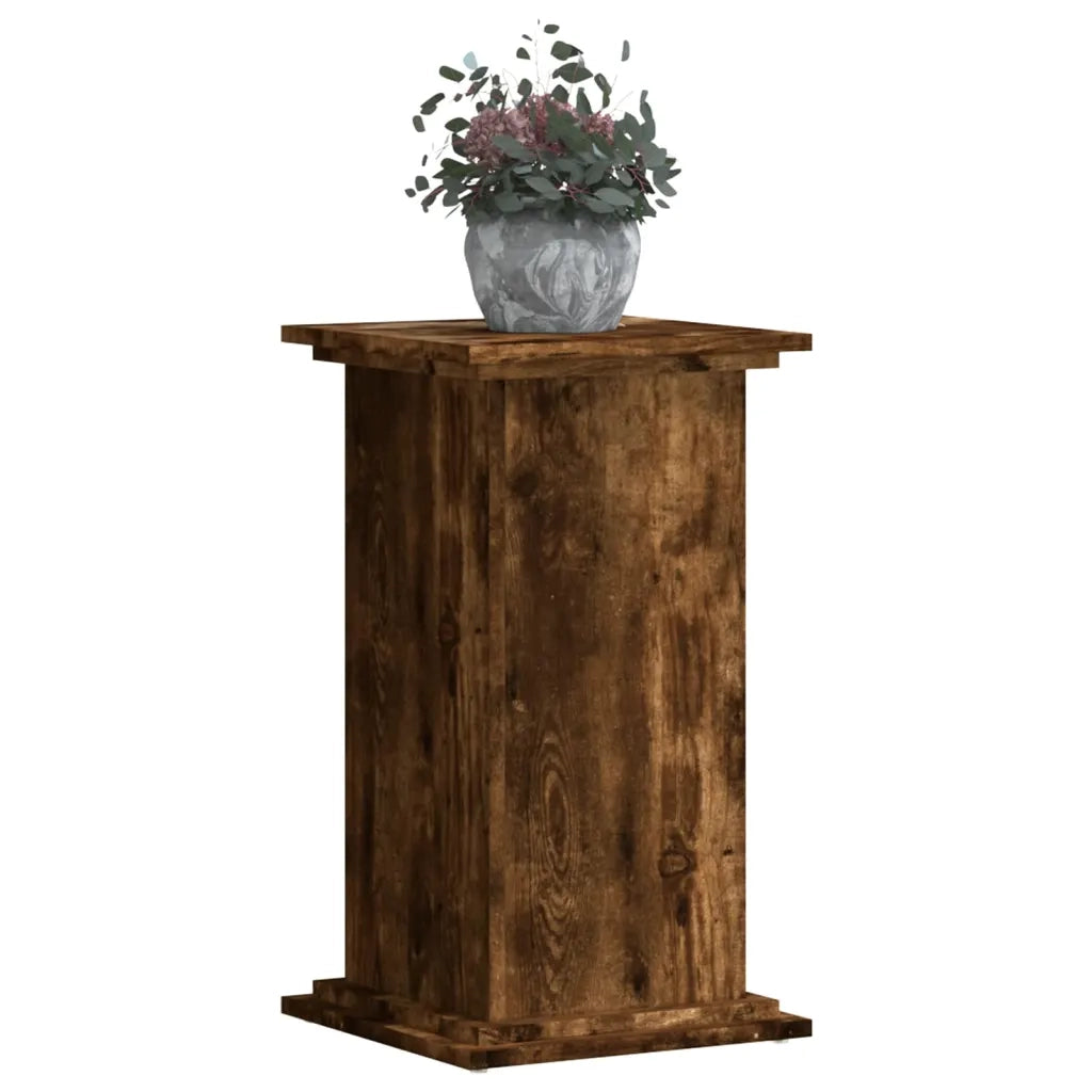 Supporto per piante | Sostegno per piante Rovere Fumo 33x33x60 cm Legno Multistrato