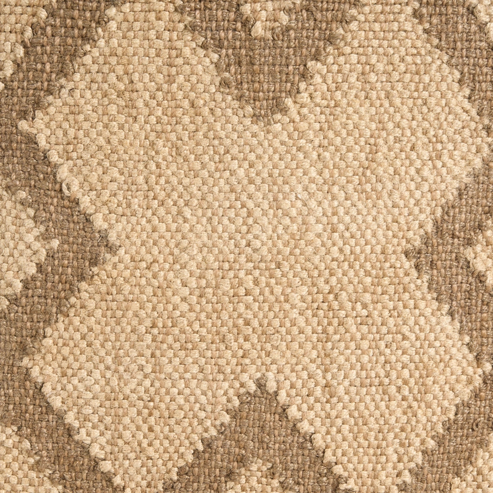 Set di 2 cuscini in iuta e lana beige e marrone chiaro motivo geometrico 45 x 45 cm camera da letto soggiorno