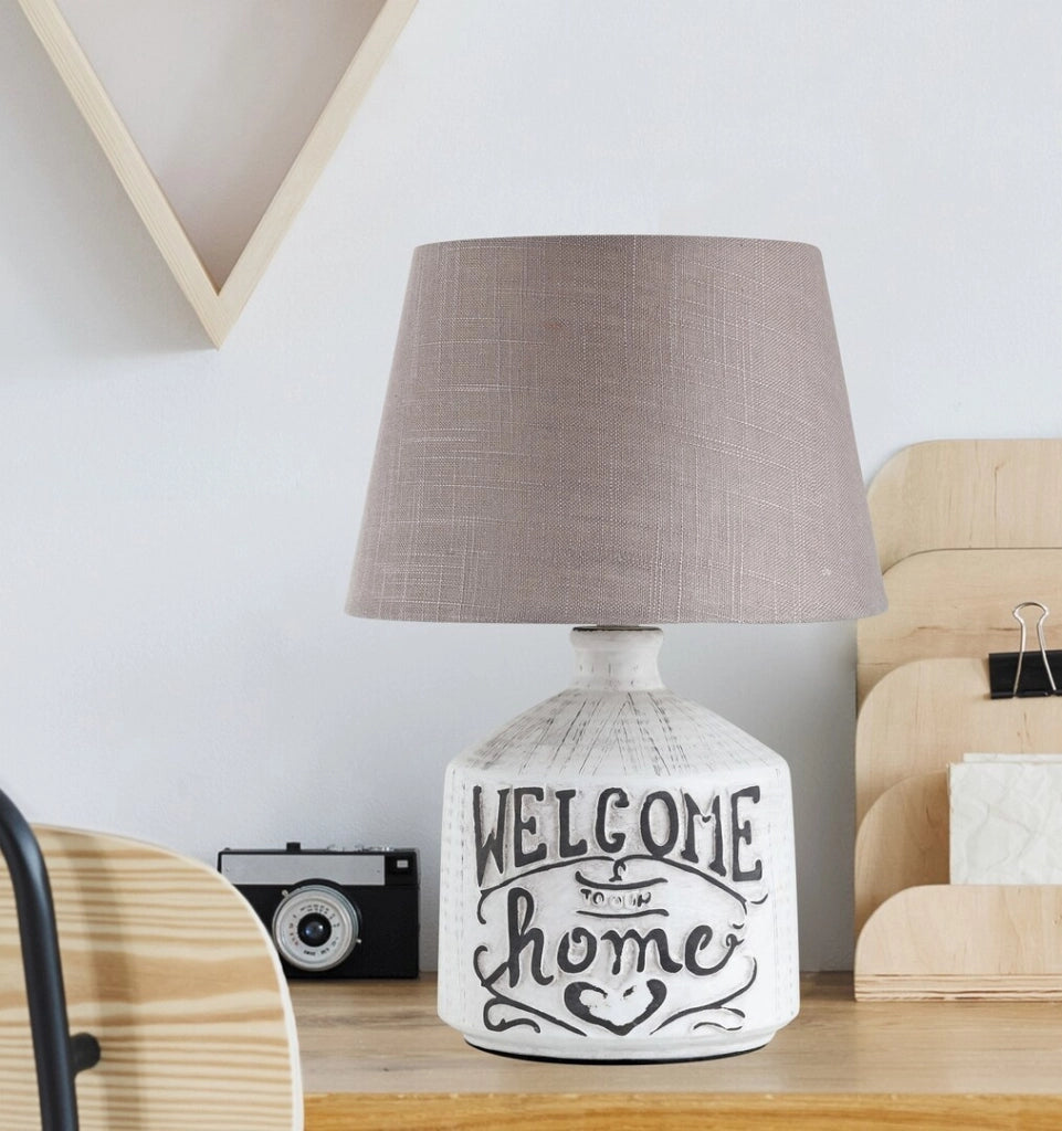 Lampada da tavolo beige in ceramica Petra E14 Rabalux 4386