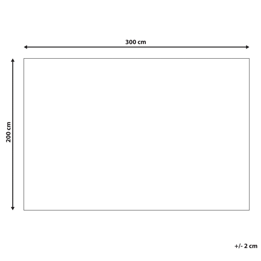 Tappeto moderno dal motivo geometrico 200 x 300 cm beige e bianco soggiorno camera da letto