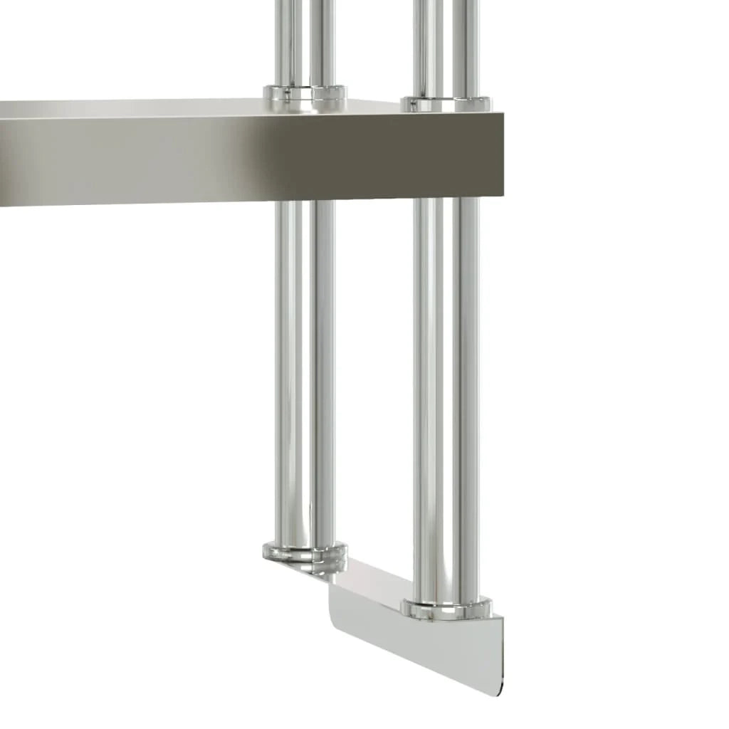 Tavolo da lavoro professionale da cucina con ripiano 110 x 55 x 150 cm acciaio inox 02_0045421