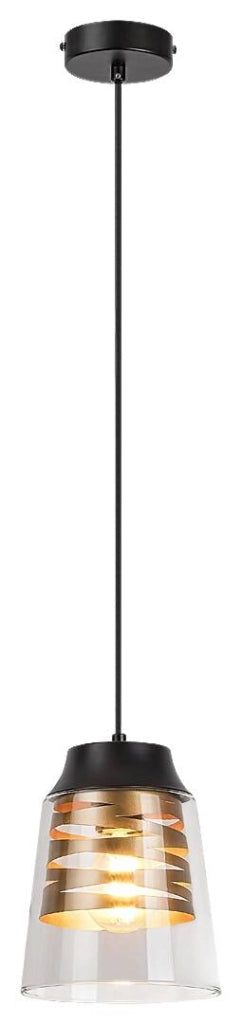Lampada a sospensione Rabalux Zenaida nera E27 Ø15,5