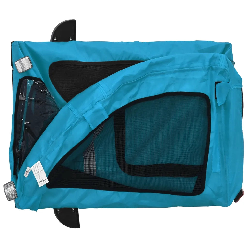 Rimorchio da Bici per Animali Blu Oxford e Ferro CFW3999216