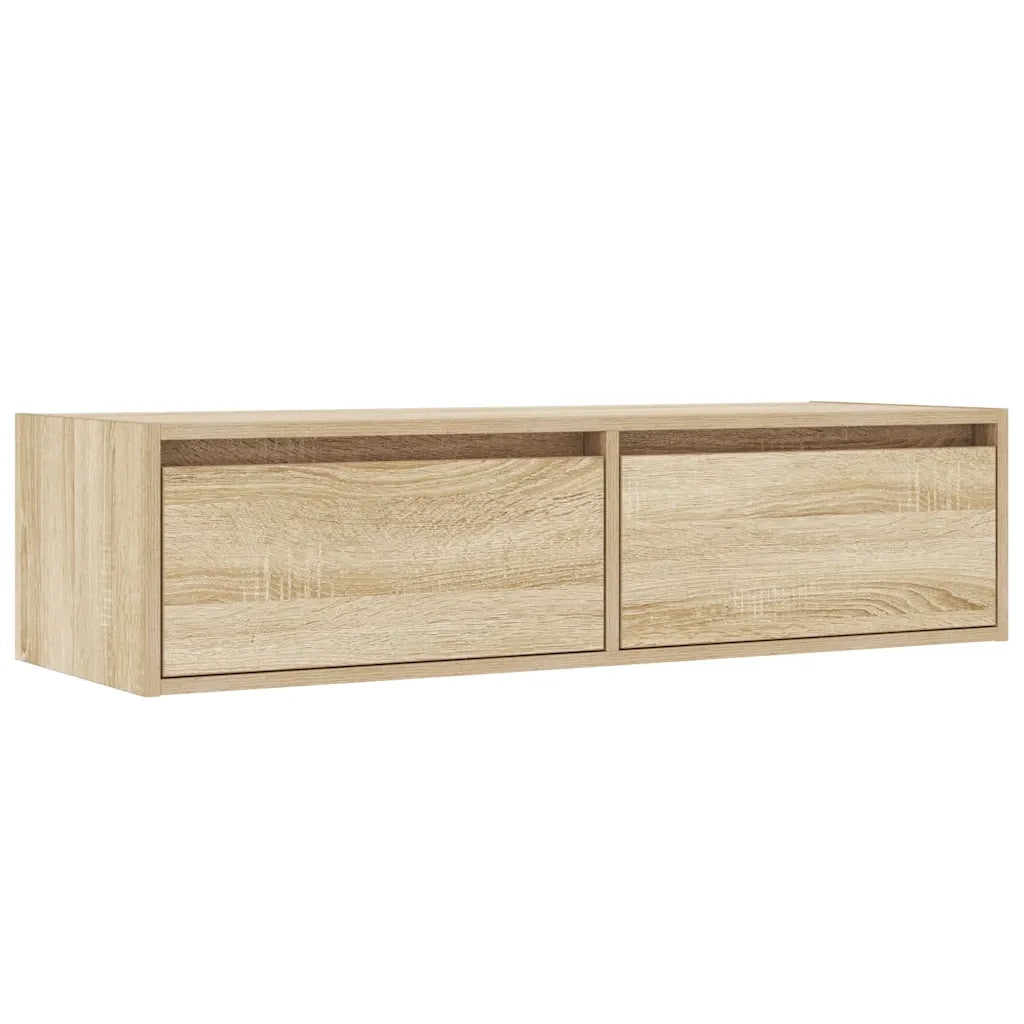 Mobile Porta TV con Luci LED Rovere Sonoma 100X35,5x25 cm 860240