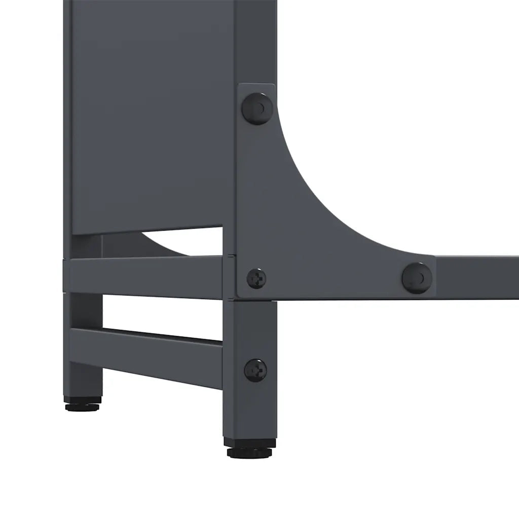 Rastrelliera per Legna da Ardere Antracite 90x28x65 cm 864205