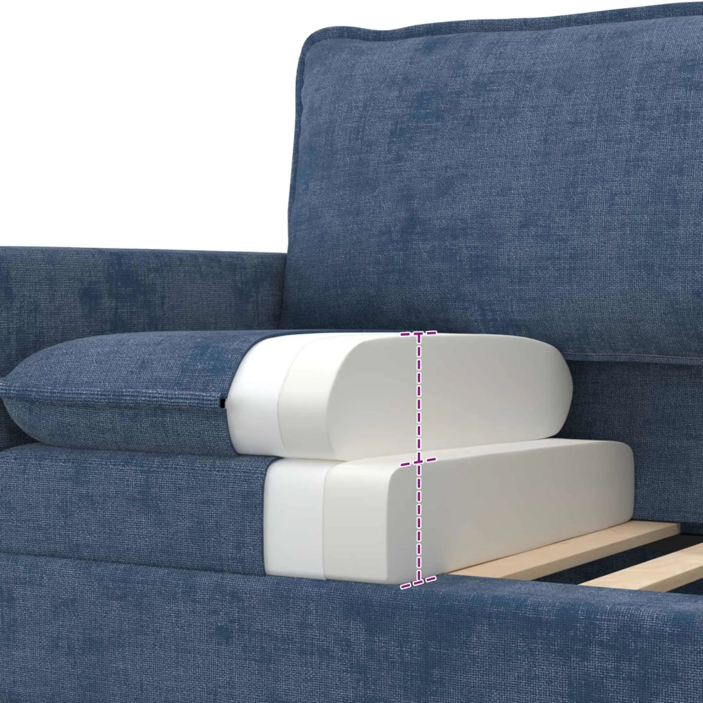 Divano Blu 156 x 81 x 87,5 cm Poliestere 42028865