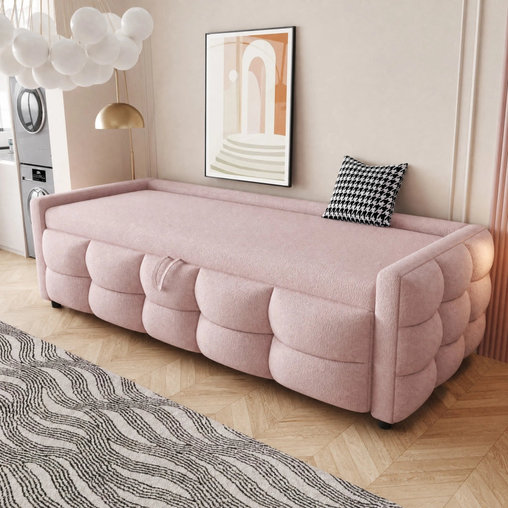 LETTO Combinato Estraibile 90/180x190 cm Teddy Rosa