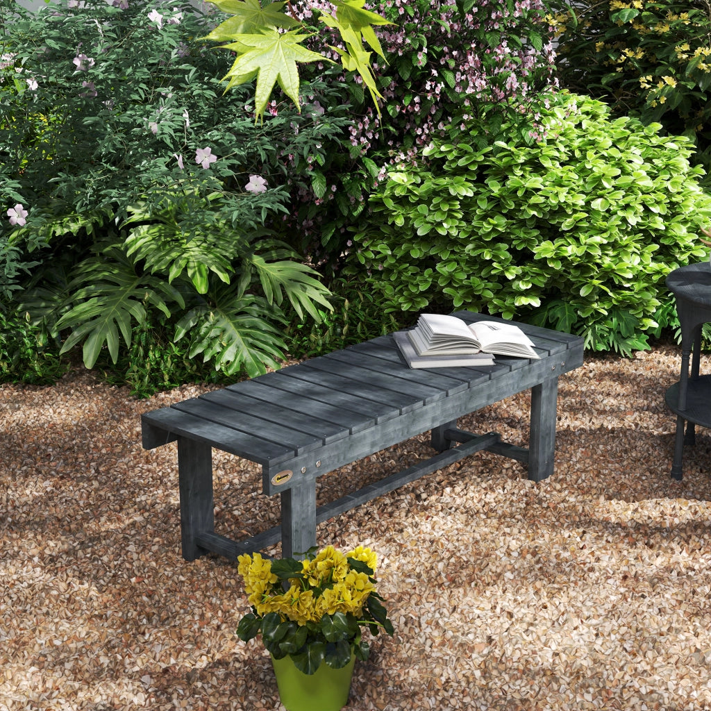 Panchina da Giardino 2 Posti ¨C Xylo ¨C Legno Abete Grigio 110x38x35cm