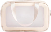 Toilettes per donne con separazione umida e secca, adatte per il trucco da viaggio, per nuoto, docce e bagno, colore beige.