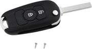 Copertura Porta Chiavi Opaca - Ripiegabile - 2 Tasti - Compatibile con Vauxhall Astra K 2015 2016 2017 2018 2019 2020 Opel - Cappotto Chiave di Rimpiazzo con Colore o Modello - Adatto per - Nero